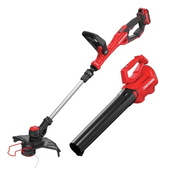 Factory Reconditioned Craftsman V20 WEEDWACKER Brushed Lithium-Ion 13 in. Cordless String Trimmer and Axial Blower Combo Kit (2 Ah)