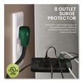 Office Electronics & Batteries | GoGreen Power GG-18316BK 6 ft. Cord 750 Joules 8-Outlet Surge Protector - Black image number 2