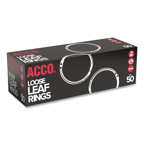 Office Jansan | ACCO A7072205 2 in. Diameter Metal Book Rings (50/Box) image number 0