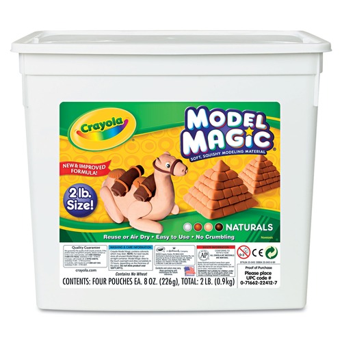 Office Jansan | Crayola 232412 2 lbs. 8 oz. 4-Pack Model Magic Modeling Compound - Assorted Natural Colors image number 0
