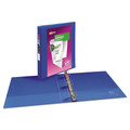 Office Jansan | Avery 17014 1 in. Capacity 11 x 8.5 Durable View Binder with DuraHinge and 3 Slant Rings - Blue image number 1