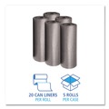 Trash Bags | Boardwalk H8647SGKR01 43 in. x 47 in. 56 gal. Low-Density 1.1 mil Waste Can Liners - Gray (100/Carton) image number 2