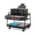  | Safco 5208BL 21 in. x 16 in. x 17.5 in. 1 Shelf 1 Drawer 1 Bin 100 lbs. Capacity Onyx Under Desk Metal Machine Stand - Black image number 3