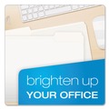  | Pendaflex 152 1/3 WHI 1/3-Cut Tabs Assorted Letter Size Colored File Folders - White (100/Box) image number 5