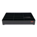 Cleaning Carts | Rubbermaid Commercial 2124078 18.75 in. x 3.62 in. 11-Section Amenity Organizer for all Rubbermaid Commercial Full-Size and Compact Housekeeping Carts - Black image number 0