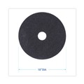 Office Jansan | Boardwalk BWK4018BLA 18 in. Diameter Stripping Floor Pads - Black (5/Carton) image number 4