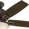 Ceiling Fans | Hunter 52225 44 in. Donegan Onyx Bengal Ceiling Fan with Light image number 9