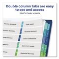 Office Jansan | Avery 11320 11 in. x 8.5 in. 16-Tab 1 to 16 Customizable TOC Ready Index Double Column Multicolor Tab Dividers - White (1-Set) image number 4