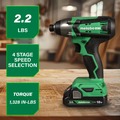 Combo Kits | Metabo HPT KC18DFXM 18V MultiVolt Brushed Lithium-Ion 1/2 in. Cordless Hammer Drill and 1/4 in. Impact Driver Combo Kit (2 Ah) image number 3