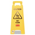 Safety Equipment | Rubbermaid Commercial FG611277YEL 11 in. x 12 in. x 25 in. Caution Wet Floor Sign - Bright Yellow image number 3