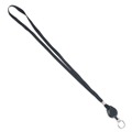  | Advantus 75547 34 in. Long Metal Split Ring Fastener Lanyards with Retractable ID Reels - Black (12/Pack) image number 1