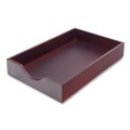  | Carver CW07223 10.25 in. x 15.25 in. x 2.5 in. Hardwood Stackable Letter Desk Trays - Mahogany image number 1