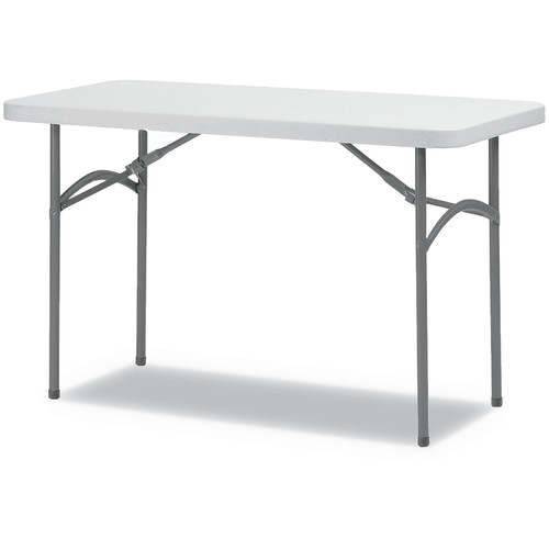  | Alera ALEPT4824G Rectangular Plastic Folding Table - Gray image number 0