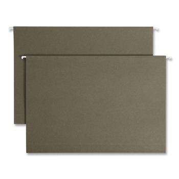 Smead 2 in. Capacity Legal Size Box Bottom Hanging File Folders - Standard Green (25/Box)