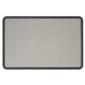 Office Jansan | Quartet 7693G 36 in. x 24 in.Contour Fabric Bulletin Board - Gray/Black image number 0