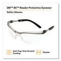 Safety Glasses | 3M 11375-00000-20 BX Molded-In 2.0plus Diopter Strength Safety Glasses - Silver/Black Frame, Clear Lens image number 2