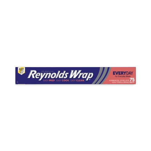 Food Wraps | Reynolds Wrap PAC F28015 12 in. x 75 ft. Standard Aluminum Foil Roll - Silver image number 0