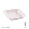 Food Trays, Containers, and Lids | Eco-Products EP-SCS5NFA 9.9 oz 5 x 5 x 1 Vanguard Worldview Renewable and Compostable Sugarcane Take-Out Containers - White (800/Carton) image number 5