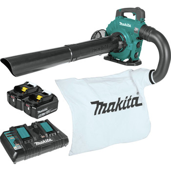 Factory Reconditioned Makita XBU04PTV-R 18V X2 (36V) LXT Brushless Lithium-Ion Cordless Blower Kit with Vacuum Attachment and 2 Batteries (5 Ah)