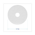 Cleaning & Janitorial Accessories | Boardwalk BWK4015WHI 15 in. Polishing Floor Pads - White (5/Carton) image number 2