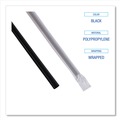  | Boardwalk BWKJSTW775B 7.75 in. Polypropylene Wrapped Jumbo Straws - Black (12500/Carton) image number 3