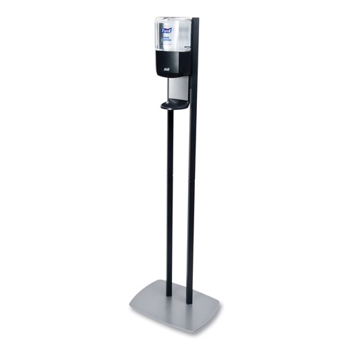 Labor Day Sale! Save $30 off $199! | PURELL 7216-DS 1200 ml 13.5 in. x 5 in. x 28.5 in. ES6 Hand Sanitizer Floor Stand with Dispenser - Graphite/Silver image number 0