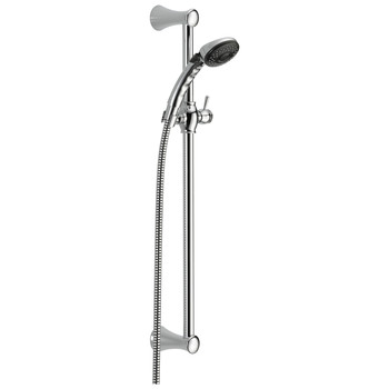 BATHROOM SINKS AND FAUCETS | Delta 57011 Fundamentals 2-Setting Slide Bar Hand Shower (Chrome)