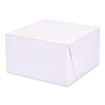 SCT 7 in. x 7 in. x 4 in. Paper Standard Bakery Boxes - White (250/Carton)