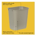 Trash & Waste Bins | Rubbermaid Commercial FG295600BEIG 7-Gallon Rectangular Deskside Wastebasket - Beige image number 2