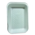 Food Service | GEN 2DWH 8.56 in. x 6.1 in. x 1.2 in. No. 2D Foam Meat Trays - White (500/Carton) image number 2