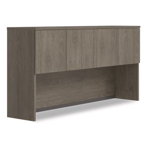 Office Filing Cabinets & Shelves | Alera AE1NNN-E723616P TOM 72 in. x 16 in. x 36 in. 4-Compartment Seville Hutch with Doors - Walnut image number 0