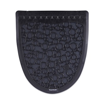 Boardwalk 17.5 in. x 20 in. 2.0 Rubber Urinal Mat - Black (6/Carton)