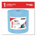Cleaning & Janitorial Supplies | WypAll 34965 12.2 in. x 13.4 in. General Clean Jumbo Roll X60 Cloths - Blue (1100/Roll) image number 2