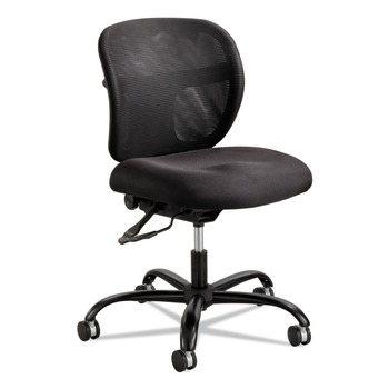 Safco 3397BL Vue Intensive-Use Mesh Task Chair, Supports Up To 500 Lb, 18.5-in To 21-in Seat Height, Black