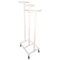Utility Carts | Champion Sports RHRACK 19 in. x 28 in. x 69 in. Plastic Jump Rope and Hoop Cart - White image number 0