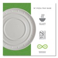 Food Trays, Containers, and Lids | Eco-Products EP-SCPTR16NFA 16 in. Diameter Vanguard Molded Fiber Sugarcane Pizza Tray - White (50/Carton) image number 4