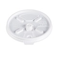 Food Trays, Containers, and Lids | Dart 16FTL Lift N' Lock 12 - 24 oz. Plastic Hot Cup Lids - White (1000/Carton) image number 1