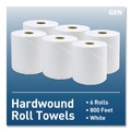 Facility Maintenance & Supplies | GEN G2820 1-Ply 8 in. x 800 ft. Hardwound Roll Towels - White (6/Carton) image number 2