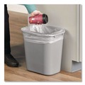 Trash & Waste Bins | Rubbermaid Commercial FG295500GRAY 3.5-Gallon Rectangular Deskside Plastic Wastebasket - Gray image number 3