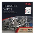 Office Jansan | WypAll 41026 12.5 in. x 12 in. 1/4 Fold Power Clean X80 Heavy Duty Cloths - White (200/Carton) image number 7