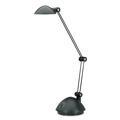  | Alera ALELED912B 11.88 in. W x 5.13 in. D x 18.5 in. H Twin-Arm Task LED Lamp with USB Port - Black image number 1