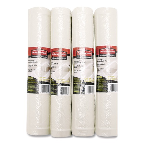 Office Chair Mats | Rubbermaid Commercial 1982724 Safti-Grip Latex-Free Vinyl Bath Mat 14 X 22.5 White (4/Carton) image number 0