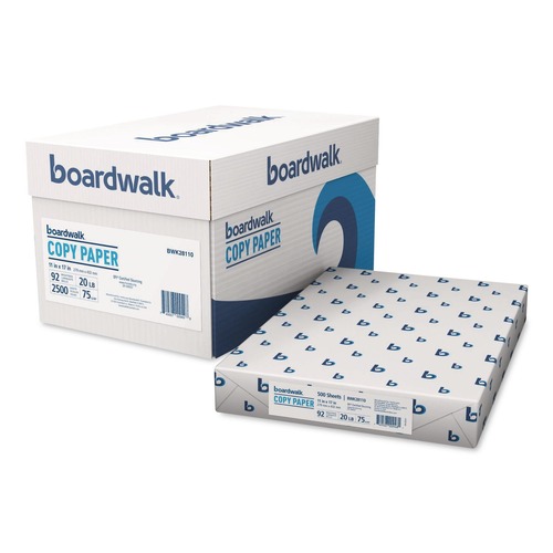 Paper & Printables | Boardwalk 28110 11 in. x 17 in. 20 lbs. Bond Weight 92 Bright Copy Paper - White (5-Reams/Carton) image number 0
