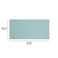 Desk Accessories & Office Organizers | Smead 64835 31.5 in. x 15.7 in. Vegan Leather Desk Pads - Light Blue image number 1