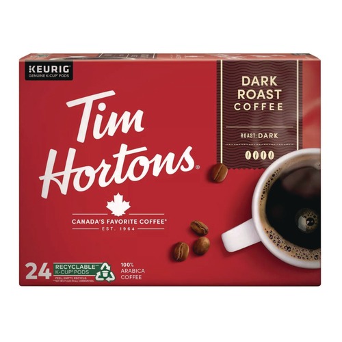 Bulk Savings Pricing 2 | Tim Hortons 5000349248 K-Cup Pods - Dark Roast (24/Box) image number 0