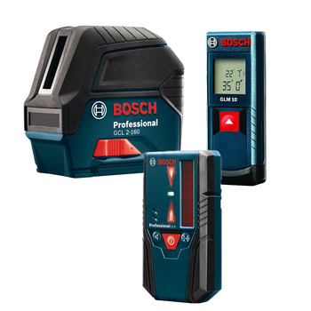 Bosch Gcl2 160 Self Leveling Cross Line Laser Plus Glm10 35 Ft