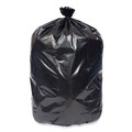 Trash Bags | Pitt Plastics PCRL4046SHK 40 Gallon 1.35 mil 40 in. x 46 in. Perforated Roll Eco Strong Plus Can Liners - Black (100/Carton) image number 1
