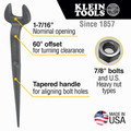 Wrenches | Klein Tools 3213 1-7/16 in. Spud Wrench for Heavy Nut image number 3