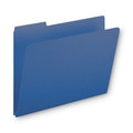File Folders | Smead 21541 1 in. Expansion Assorted 1/3-Cut Tabs Letter Size Expanding Recycled Heavy Pressboard Folders - Dark Blue (25/Box) image number 1