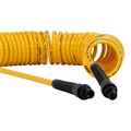 Air Tool Adaptors | Dewalt DXCM012-0242 1/4 in. MNPT 25 ft. Polyurethane Recoil Hose With Bend Restrictors image number 2